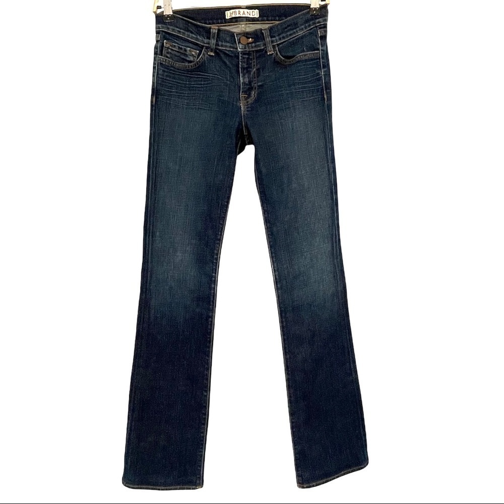 J Brand Dark Wash Bootcut Tall Jeans light whiskering Size 26 like new‌‌